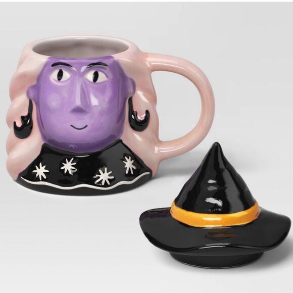 NWT Witch Figural Halloween Mug with Lid 8 oz Hyde and Eek - Picture 1 of 4